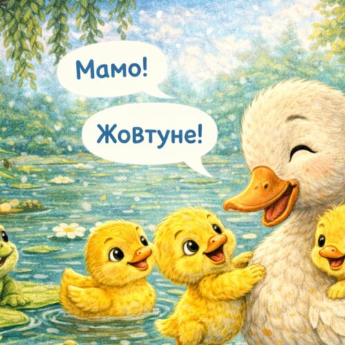 Каченя, яке загубилося на ставку — казка про дружбу і допомогу