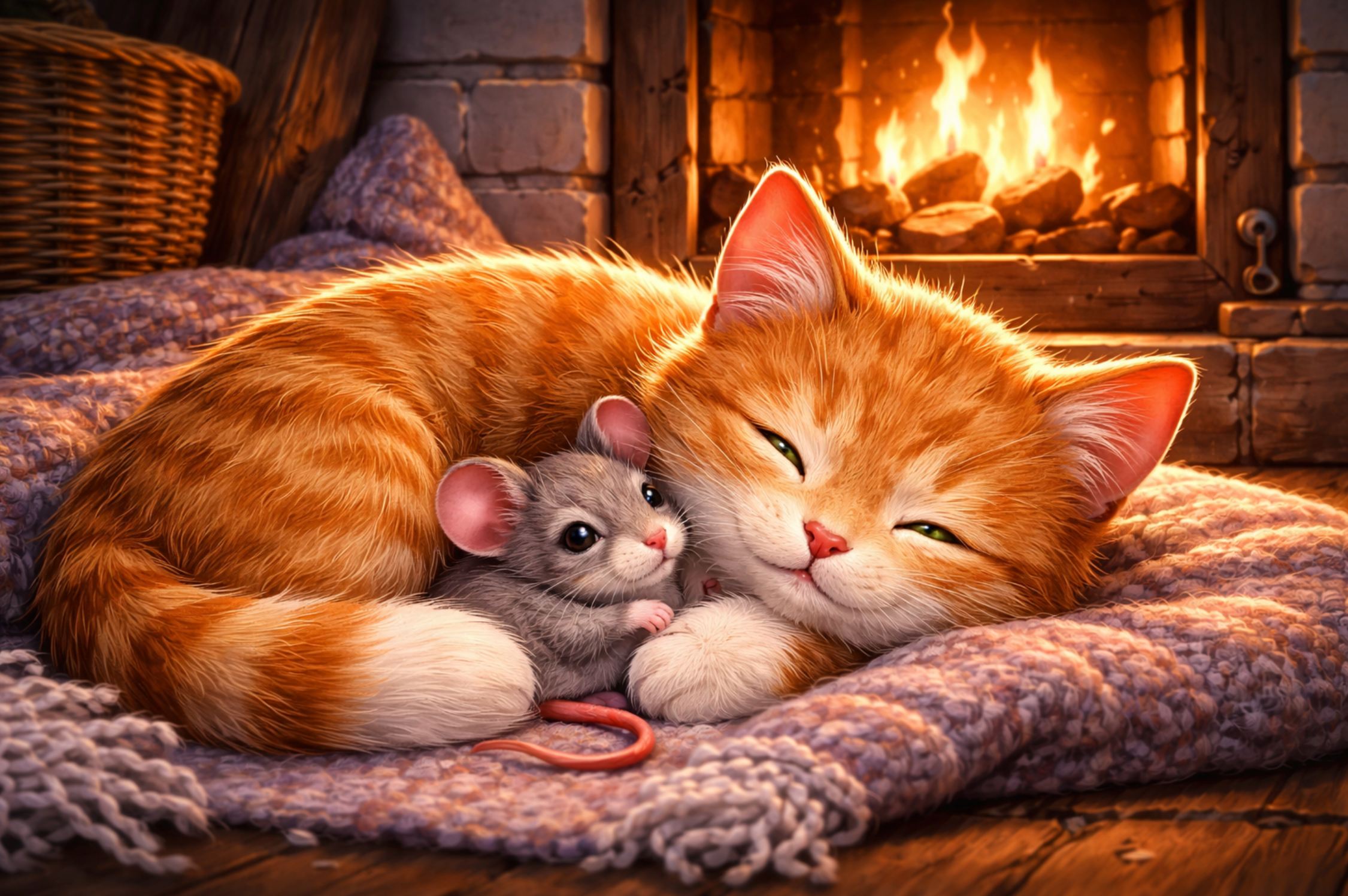 Казка про котика і мишку